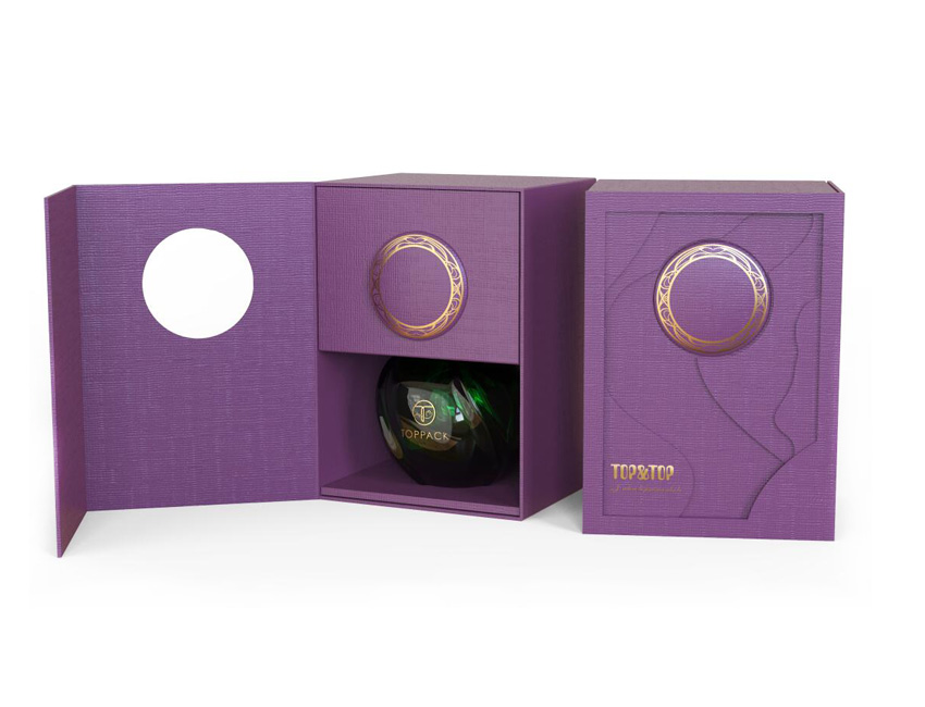 purple perfume box
