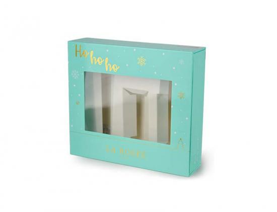 caja cosmética con ventana transparente